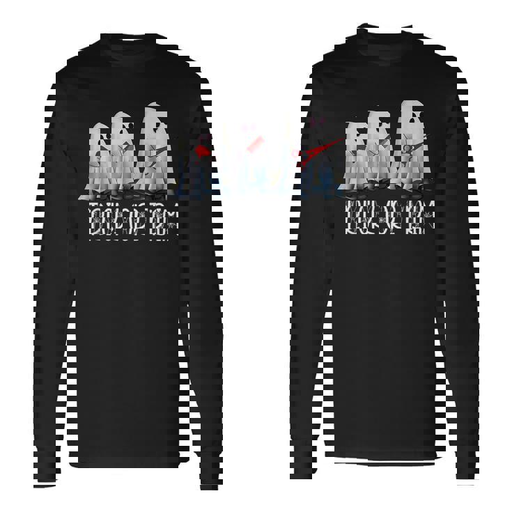 Halloween Hairstylist Ghost Trick Or Trim Spooky Long Sleeve T