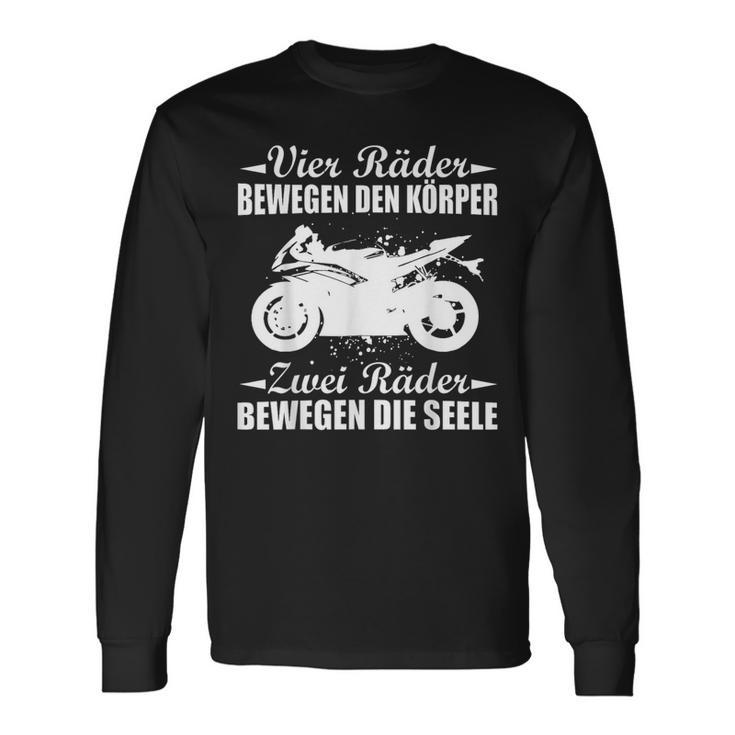 Motorcycle Biker Saying Zwei Räder Bewegen Die Seele Langarmshirts Geschenkideen