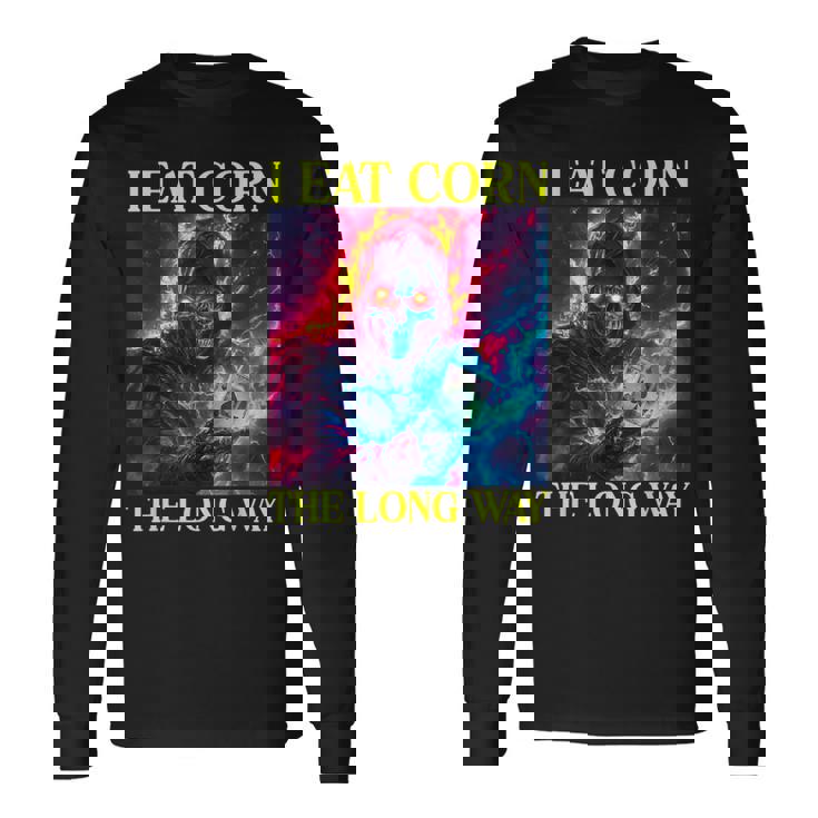 Oddly Specific Dank Meme Flaming Skeleton Long Sleeve T-Shirt Gifts ideas