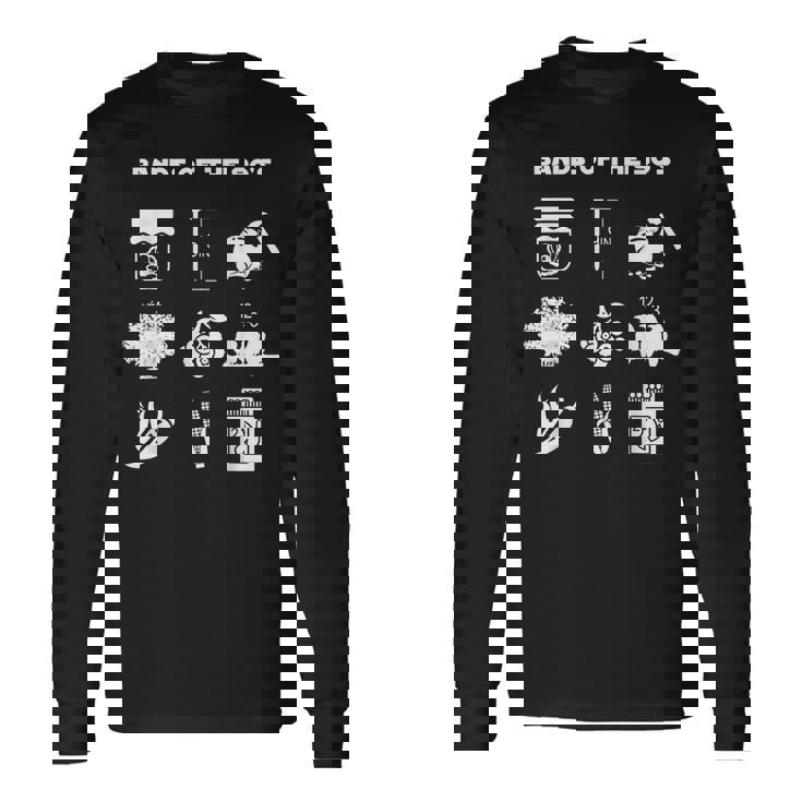 Retro Popular Music Bands Of The 90S Rock Pop Culture Long Sleeve T-Shirt