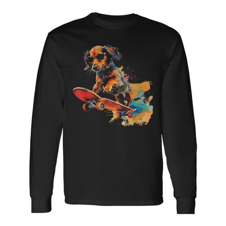 Skateboard Dog Langarmshirts Geschenkideen