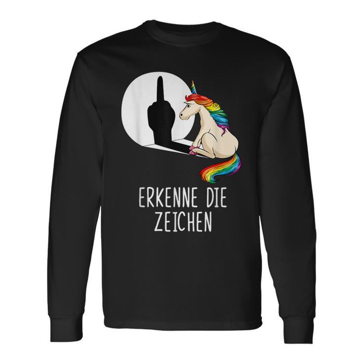 Unicorn Erkenne Die Zeichen Langarmshirts Geschenkideen