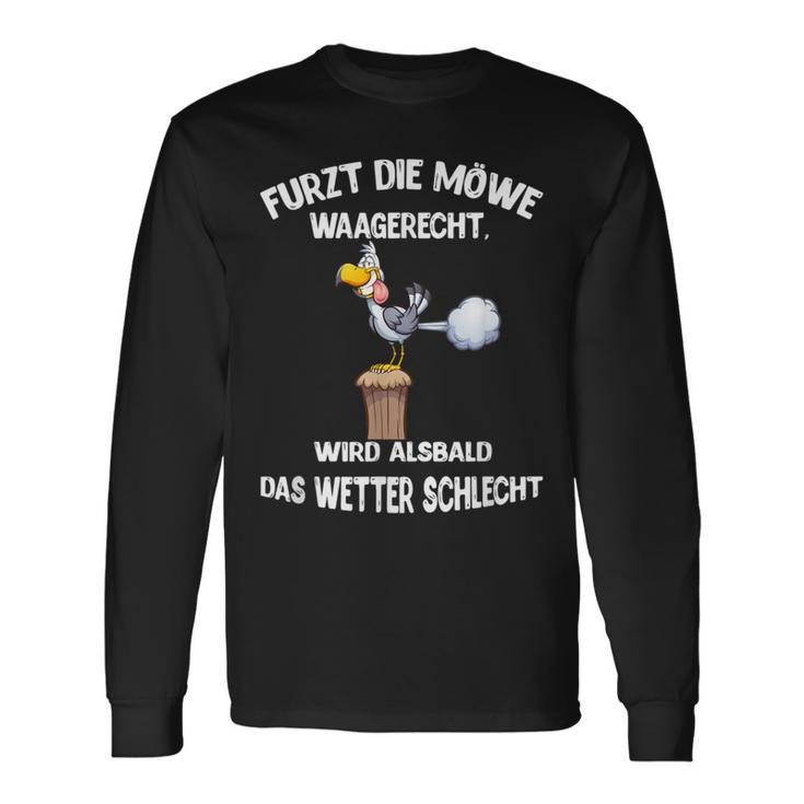 Furzt Die Möwe Waagercht Nordic German Humour Langarmshirts Geschenkideen