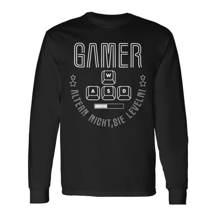 Gamer Age Nicht Sie Levelnideo Player Gamer Gamer Gamer Langarmshirts Geschenkideen