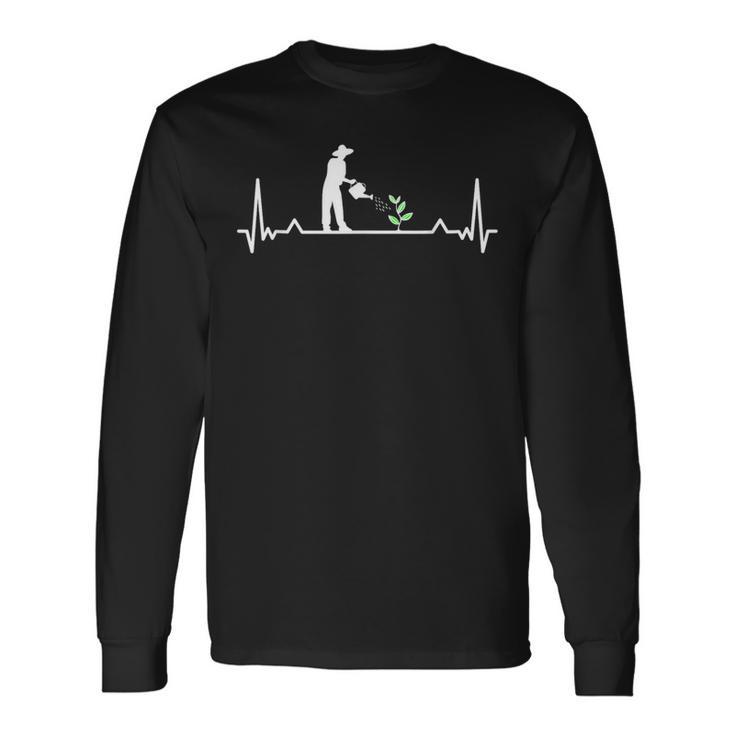 Gardener Heartbeat Watering Can Gardening Greenhouse Garden Langarmshirts Geschenkideen