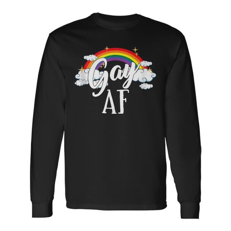 Gay Af Lgbtq Gay Pride Week Month Parade Long Sleeve T-Shirt