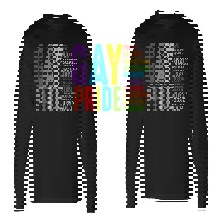 Gay Pride Equality Pride Fearless Freedom Human Rights LGBT Premium Long Sleeve T-Shirt