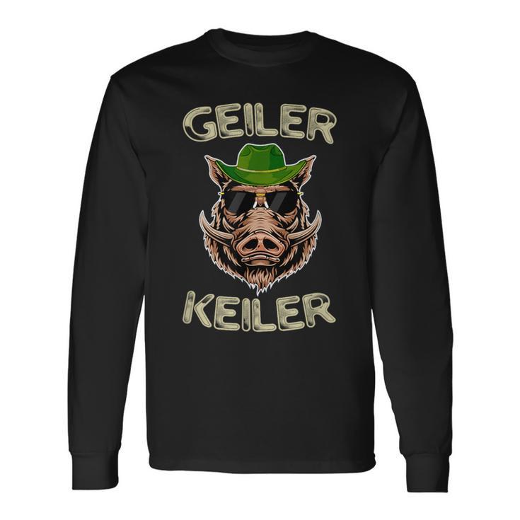 Geiler Keiler Wildsau Lumberjack Weidmannsheil Junghäger Langarmshirts Geschenkideen