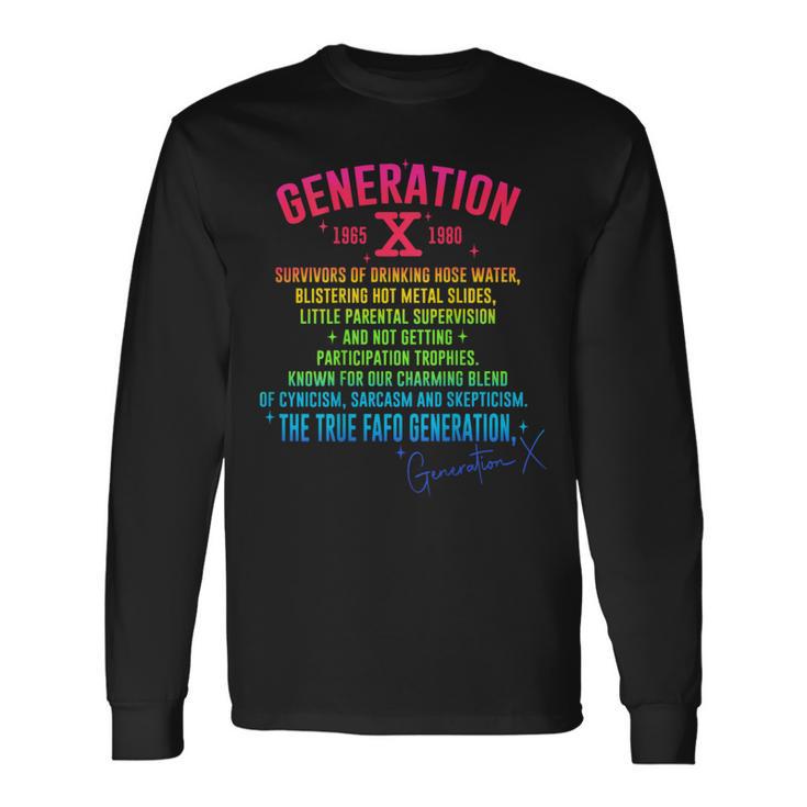 Gen X Generation X 70S 80S The True Fafo Generation Back Long