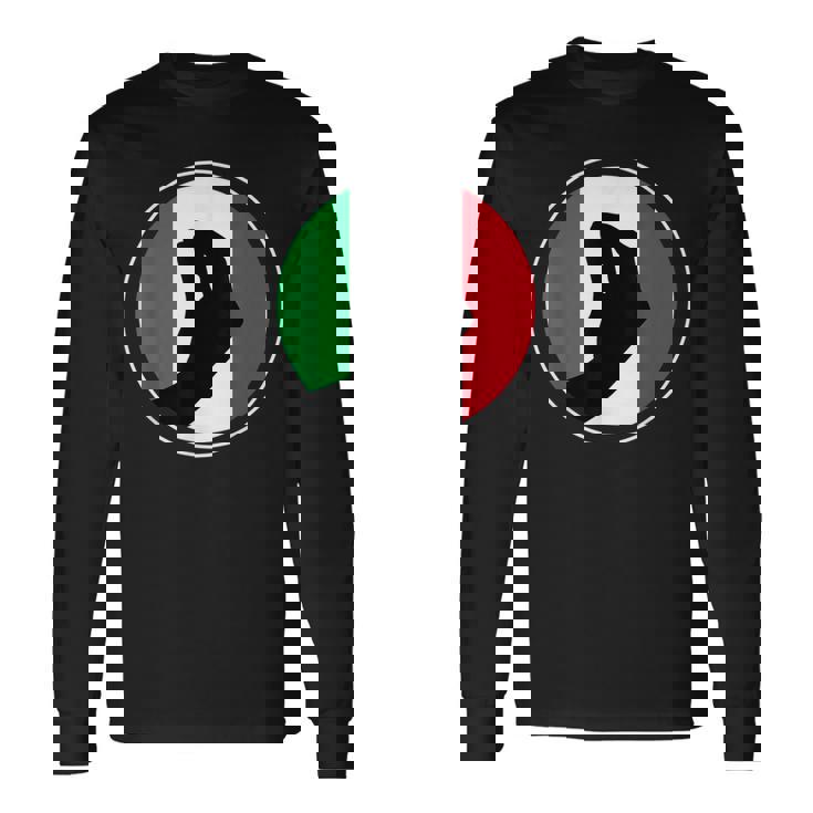 Gesticulación De La Bandera Italiana Italiana Raíces Italianas Y Patrimonio Camiseta de manga larga