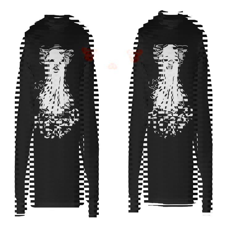 Ghost Pig Costume Pig A Boo Farmer Animal Halloween Costume Long Sleeve T-Shirt Gifts ideas