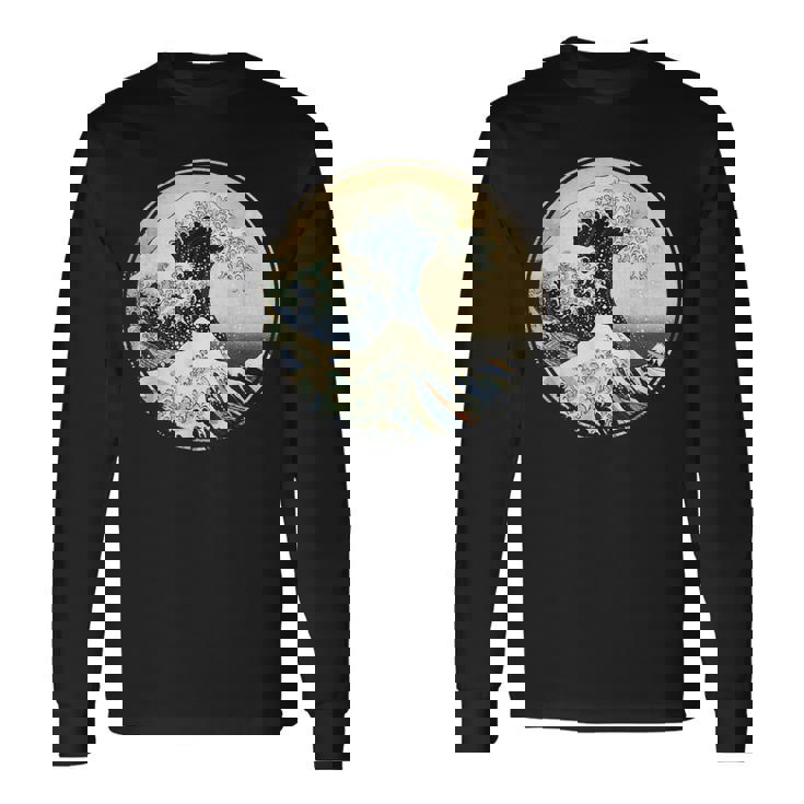 Giapponese Kanagawa Great Wave Uomo Donna Maglietta a maniche lunghe