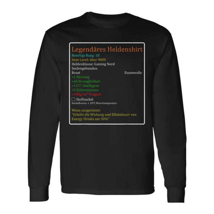 For Gamers And Mmo Rpg Nerds Legendary Heroes Langarmshirts Geschenkideen