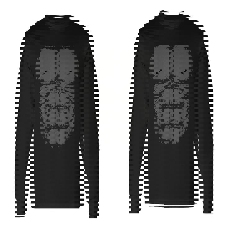 Gorilla Petto Scimmia Scimmia Muscolo Bambini Adulti Costume Maglietta a maniche lunghe
