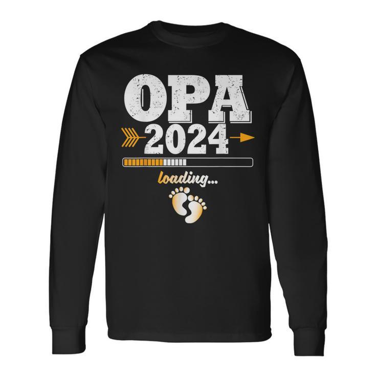 Grandpa 2024 Loading Werdender Opa Langarmshirts Geschenkideen