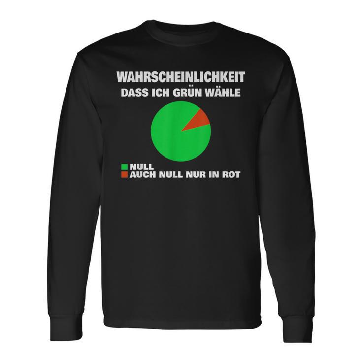 Green No Thank You Wahrscheinlichkeit Dass Ich Grün Wähle Null Langarmshirts Geschenkideen