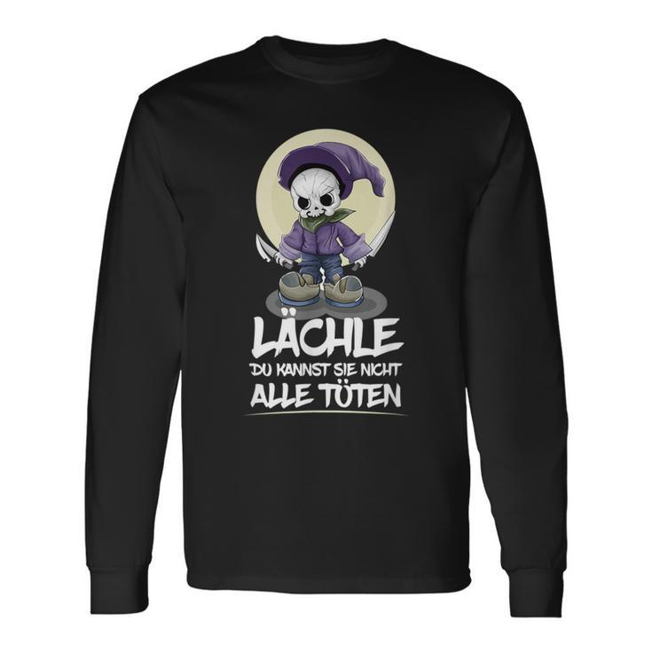 Grim Reaper Lächle Du Kannst Sie Nicht Alle Töten Skeleton Langarmshirts Geschenkideen