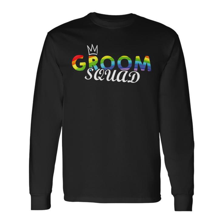 Groom Squad Regenbogen-Flagge Pride Lgbtq Hochzeit Party Stolz Langarmshirts Geschenkideen