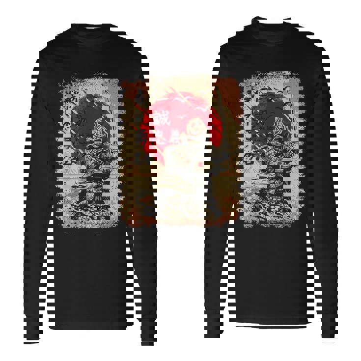 Guerriero Samurai Giapponese Codice Bushido Spadaccinointage Maglietta a maniche lunghe