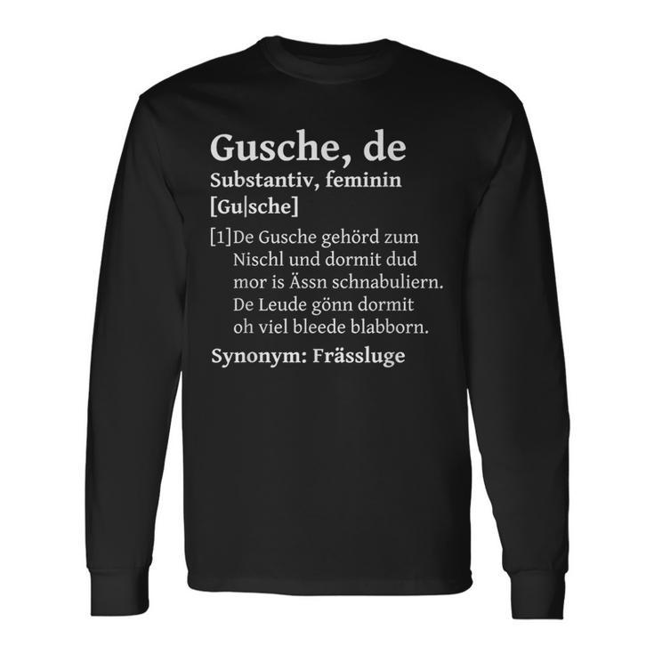 Gusche Mund Auf Saxon Saxony Slogan Langarmshirts Geschenkideen