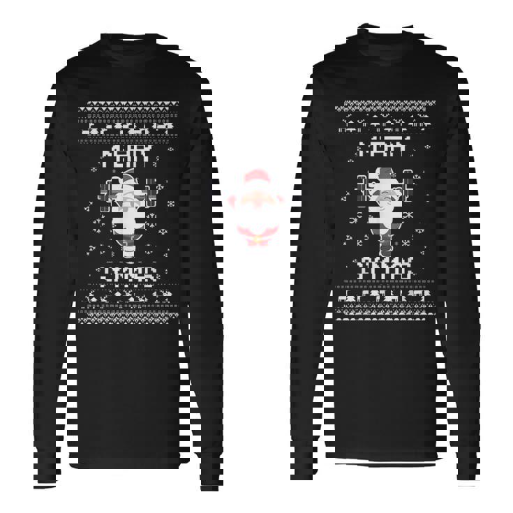 Gym Lover Ugly Christmas Sweater For Holidays Long Sleeve T-Shirt