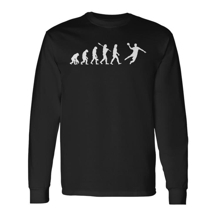 Handball Evolution For Handball Fans Langarmshirts Geschenkideen