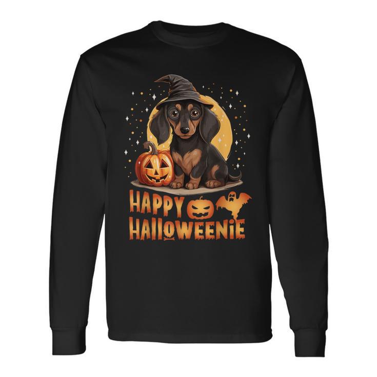 Happy Halloweenie Dachshund Halloween 2023 Wiener Dog Long Sleeve T-Shirt |  Seseable CA