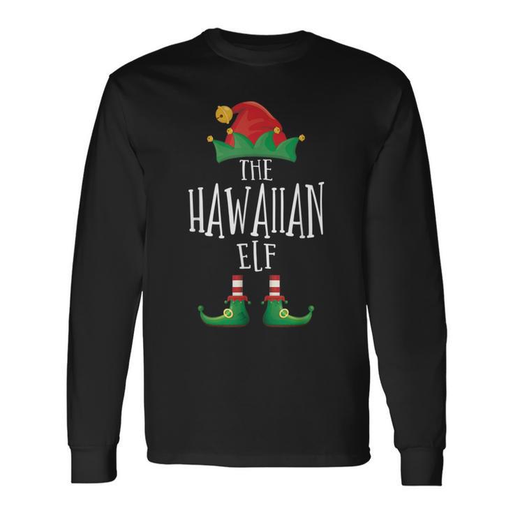 Hawaii-Elfenhemd Lustige Familie Passende Gruppe Weihnachtselfe Langarmshirts Geschenkideen