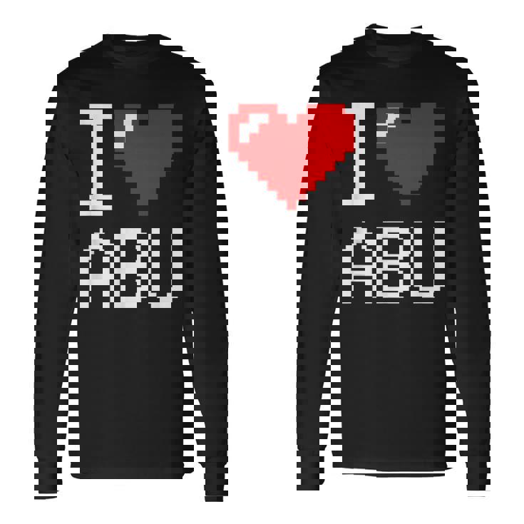 I Heart Abu I Love Abu Nombre Personalizado Camiseta de manga larga Ideas de regalos