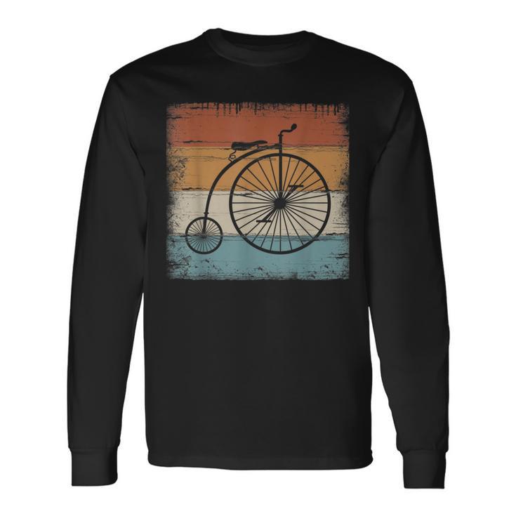 High Wheel Retrointage Bike Cyclist Langarmshirts Geschenkideen