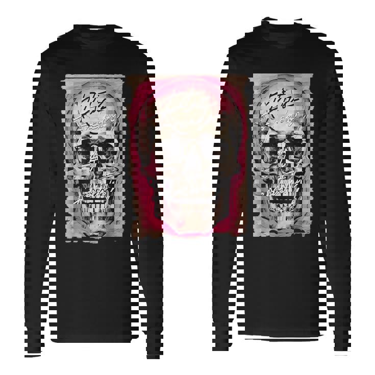 Hip Hop Skull Y2kintage Hipster Edgy Streetwear Teschio Maglietta a maniche lunghe