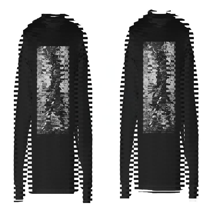 Hip Hop Urbano Y2kintage Hipster Edgy Streetwear Samurai Maglietta a maniche lunghe Ideas de regalos