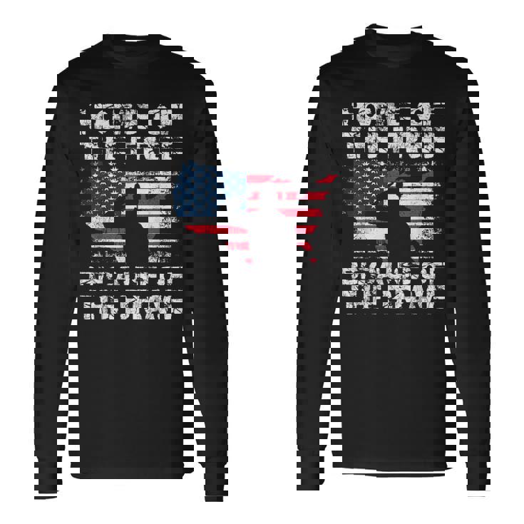 Home Of The Free Because Of The Brave Vintage Military Long Sleeve T-Shirt