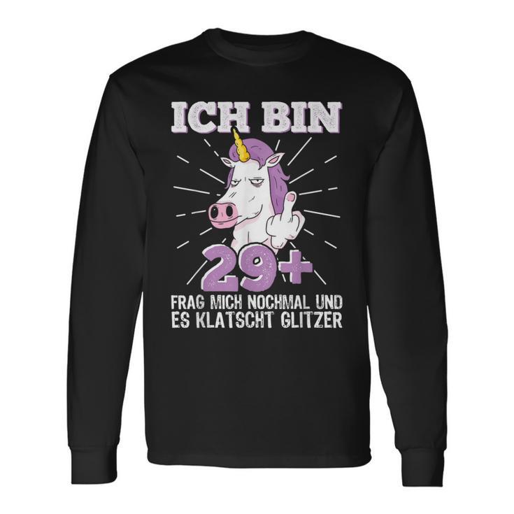 'Ich Bin 29 Mittelfinger 30 Years Old' Langarmshirts Geschenkideen