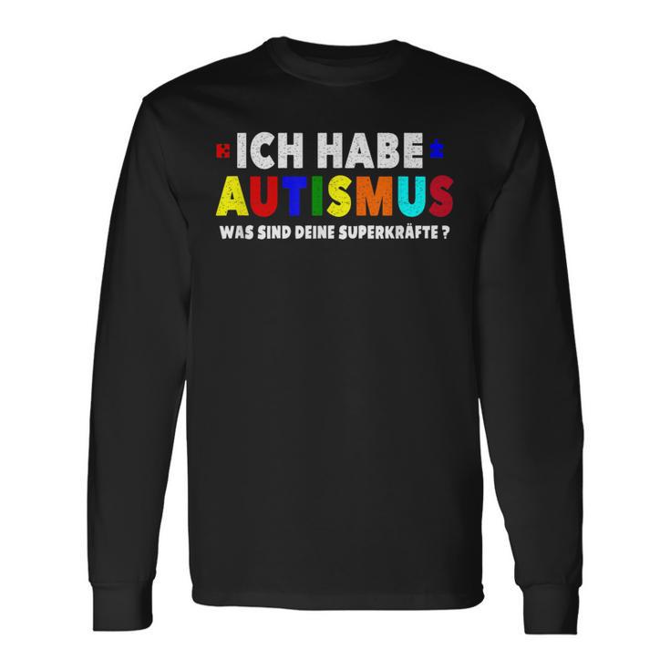 Ich Bin Autist Was Sind Deine Superkräfte Autismusbewusstsein German Langarmshirts Geschenkideen