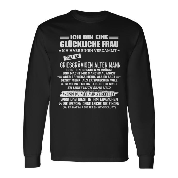 Ich Bin Eine Glückliche Frau Ich Habe Einen Langarmshirts Geschenkideen