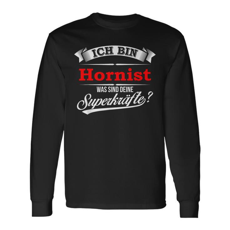 Ich Bin Hornist Superkraft I'm Hornist Langarmshirts Geschenkideen