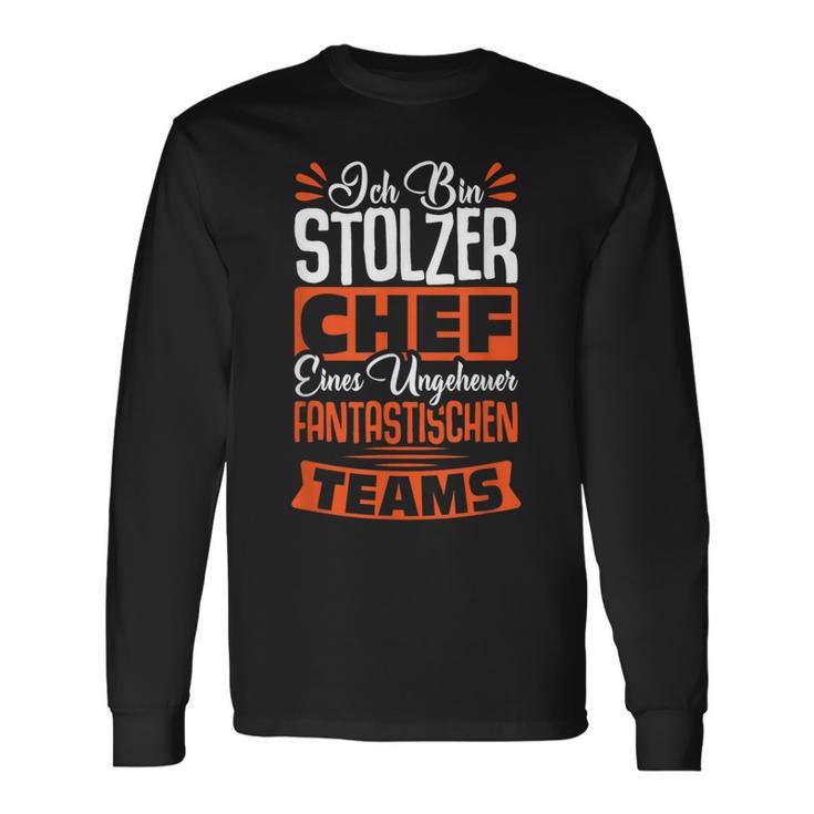 Ich Bin Stolzer Chef Einer Ungeheuer Fantastischen Teams S Langarmshirts Geschenkideen