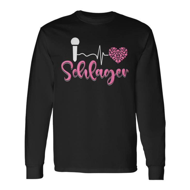 Ich Liebe Schlager Party Costume Folk Music I Love Schlager S Langarmshirts Geschenkideen