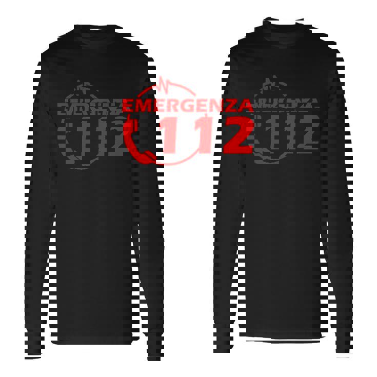Idea Regalo Accessorio Uniforme Extra Maglia Emergenza 112 Maglietta a maniche lunghe