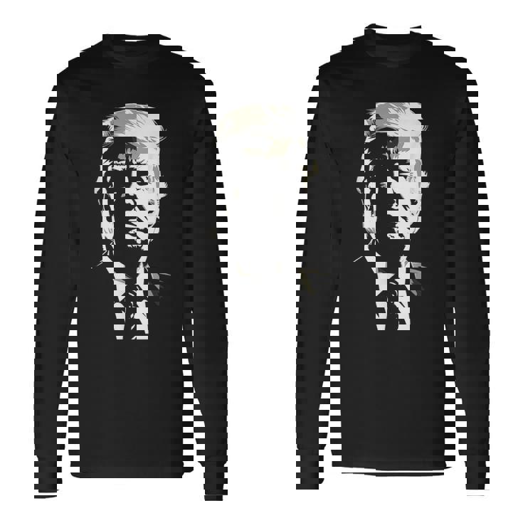 Imagen De La Cabeza Del Presidente Trump Usa 2024Otación Elección Us Maga Camiseta de manga larga