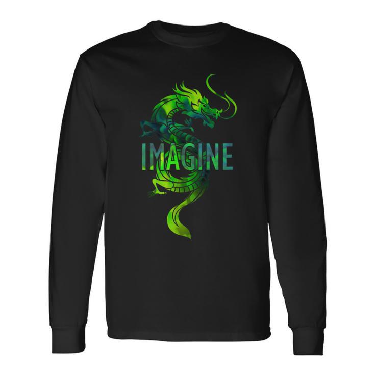 Imagine Fantasy Dragon Tattoo Style Langarmshirts Geschenkideen