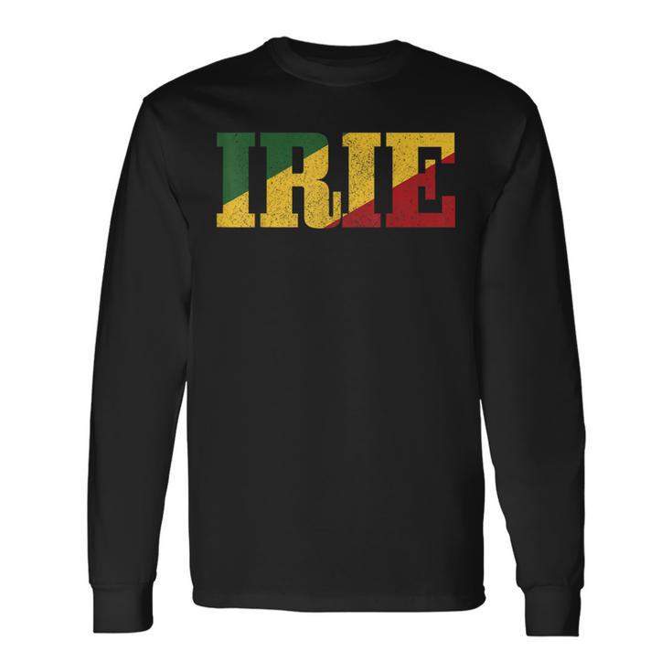 Irie Reggae Music Jamaica Retrointage Rasta Rastafari Langarmshirts Geschenkideen