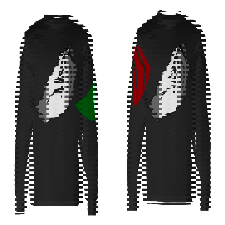 Italian Hand Gesture Italia Italy Italiano Capisce Maglietta a maniche lunghe