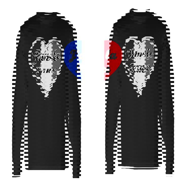 J'aime La France Drapeau J'aime La Culture Française Paris Francaise T-shirt à manches longues
