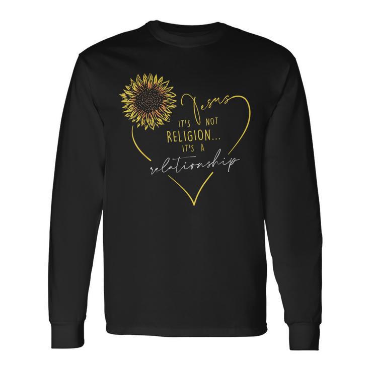 Jesus Es Ist Keine Religion Sondern Eine Beziehung Jesus Langarmshirts Geschenkideen