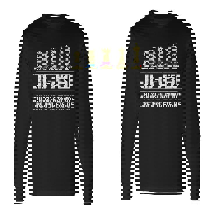 Jiu Jitsu Ajedrez Rank Cinturón Bjj Luchador Camiseta de manga larga