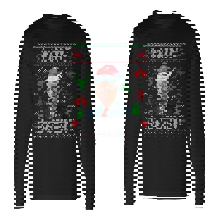 Joe Biden Ugly Christmas Sweater Biden Christmas Sweater Long Sleeve T-Shirt