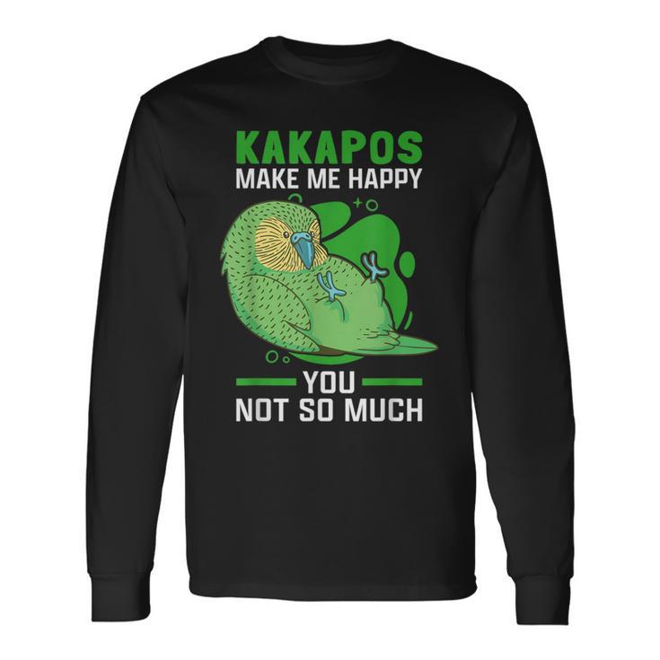 Kakapos Machen Glücklich New Zealand Flying Kakapo Langarmshirts Geschenkideen