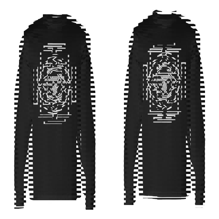 Kali Yantra Symbol Dea Hinduism Yoga Maglietta a maniche lunghe
